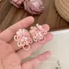 Brincos florais frescos estilo floresta para mulheres, estilo férias na praia primavera/verão, moda dopamina, brincos de tarraxa elegantes e bonitos