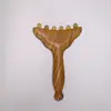 Peine Masajeador de Cuerno de Sándalo Verde para Masaje Facial y Corporal, Herramienta de Masaje de Belleza de Cuerno