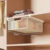 Prateleira de armazenamento para guarda-roupa, armário com prateleira suspensa, organizador de camadas para roupas íntimas e meias, cesto retrátil tipo gaveta