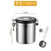Mini Tarro de Café de Acero Inoxidable 304 con Cuchara Tarro para Conservación de Leche en Polvo Tarro para Té de Frutas Secas a Prueba de Humedad Ventilación Unidireccional