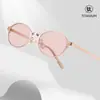 Gafas de sol ultraligeras de titanio puro para mujer, estilo callejero vintage, atmosféricas, modelo MM98741, estilo FAK, qq sugarcore