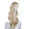 Peluca Nueva, Paleta de Colores Europea y Americana, Cabello Largo y Rizado, Flequillo al Aire, Cuero Cabelludo Grande, Raíz Libre, Dropshipping de Amazon