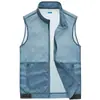 Chaleco Delgado de Verano para Hombre para Deportes al Aire Libre, Transpirable, de Secado Rápido, sin Mangas, Cuello Alto, Holgado, Moderno, Ropa Casual para la Piel