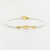Estilo Transfronterizo Lindo Forma de Corazón Cobre Dorado Chapado 26 Letras Mayúsculas Pulsera Ajustable Cuerda Blanca Corrosión Letras Claras