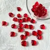 [Rojo de Año Nuevo] Cuentas de Vidrio Serie Roja, Cuentas de Vidrio con Agujero Recto, Materiales y Accesorios para Joyería Hecha a Mano DIY