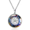 Collar Brújula Nueva Moda Transfronterizo Temu Colgante Hip-Hop para Hombres y Mujeres Cadena Versátil Personalizada de Cristal para Clavícula