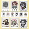 Demon Slayer Nezuko, Shinobu, Kanroji Mitsuri Patrón Patchwork Pegatinas Anime Estilo Píxel Decorativas DIY