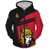 Suéter con cremallera de rugby NFL impresión digital 3D talla europea cárdigan con capucha para hombre camisa de pareja transfronteriza nuevo
