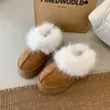 Pantuflas de felpa cálidas para mujer, nuevo estilo 2026, forradas de polar, suela gruesa, puntera cerrada, para otoño e invierno