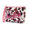 Moda Europeia e Americana Estampa de Leopardo Material de Mergulho Bolsa de Cosméticos Design de Nicho Bolsa para Batom e Cosméticos Bolsa de Higiene Pessoal Portátil para Viagem