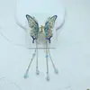 Nuevo Clip de Perla y Borla de Mariposa Estilo Chino para Cola de Caballo de Mujer Nuevo Accesorios para el Cabello Elegantes para Medio Recogido Pinza de Tiburón Estilo Chino Retro