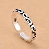 Anillo para Mujer Qiaolanxuan K-Style Estilo Coreano S Wentai Diamante Plata Flor Simple Retro Abierto Joyería Anillo