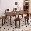 Taburete de Madera Maciza, Cuatro en Uno, Apilable, Sala de Estar, Taburete de Comedor para el Hogar, Taburete de Maquillaje, Silla con Almacenamiento, Moderno y Sencillo