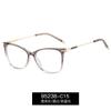 95238 Moda europea y americana Montura de gafas anti luz azul montura pequeña retro espejo plano para mujer pie de resorte TR montura completa