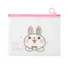 Bolsa de Almacenamiento de Conejo Transparente Escarchada Simple con Tirador Girly Multifuncional Súper Práctica Doble Capa 20 Denier Portátil Impermeable