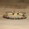 Pulsera tejida a mano de arena natural de moda de venta caliente transfronteriza, pulsera de cuentas espaciadoras doradas, joyería exquisita para mujer
