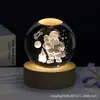 Luz Noturna de Bola de Cristal Gravada a Laser 3D Criativa Atacado Presente Ornamento de Bola de Vidro Luminosa para Quarto de Namorado e Namorada