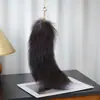 Cauda de Raposa de Pelo Genuíno Transfronteiriça Chaveiro de Pelo Real Pingente de Bolsa Acessórios para Adereços de Palco Cosplay de Pelo Real