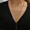 Collar Gargantilla Estilo Ins Cruz Acero Inoxidable Pulido Chapado al Vacío Se Puede Personalizar Ys36