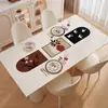 Jogo Americano Geométrico Simples Retrô para Mesa de Jantar, Sensação de Luxo Leve e de Alta Qualidade, Jogo Americano para Mesa de Centro de Sala de Estar, Lavável, Impermeável, à Prova de Óleo, Resistente ao Calor