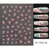 Conjunto de Adesivos de Unha Artística Transfronteiriços Dourado e Prata Preto e Branco Ouro Rosa Rosa Azul Estrela de Cinco Pontas Irregular Adesivos Autocolantes