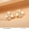 Pendientes de botón elegantes de moda con aguja de plata s925 que combinan con todo. Pendientes de temperamento ligeros de lujo de alta calidad para mujer. Pendientes pequeños franceses al por mayor.