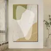 Pintura decorativa de dormitorio estilo crema sensación de alta gama pintura colgante de mesita de noche de habitación mural de pared de sala de estar abstracto simple fresco