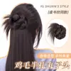 Peruca Coque para Mulheres, Coque Pena Meio Preso, Cabelo Realista, Ferramenta de Penteado Naturalmente Volumoso, Coque de Peruca