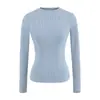 Alternativa à Skims, camiseta Kardashian justa de gola redonda e manga longa para mulheres, elástica, justa ao corpo, modeladora, para usar por baixo, top canelado hot girl