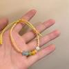 Pulsera Boho Estilo Colorido Étnico Tejida a Mano con Cuentas Estilo Resort Francés Pulsera Ajustable Verano