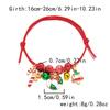 Pulseira de Natal Transfronteiriça Europeia e Americana Combinação Perfeita Moda Feita à Mão Tecida Árvore de Natal Alce Muleta Sino Pingente Pulseira