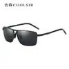 Gafas de Sol Polarizadas de Moda de Fábrica Gafas de Sol Metálicas para Hombre Marco Grande Espejo Sapo Gafas de Sol para Conducir de Hombre 6081