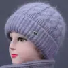 Chapéu de Tricô Feminino Novo Estilo Inverno 2026 para Mães de Meia-Idade e Idosas, Forrado com Fleece para Aquecimento, Chapéu de Tricô da Vovó para Proteger as Orelhas