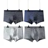 Ropa Interior Rayada para Hombre Joven Algodón Puro Boxers Rayados Blanco y Negro Gris Fabricante Shenghao Mingshi Venta al por Mayor