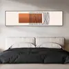 Pintura Decorativa de Dormitorio con Línea Artística Arte Abstracto Arte de Pared para Sala de Estar Pintura Plana en Blanco y Negro Minimalista Moderno Pintura Colgante para Cabecera de Dormitorio Principal