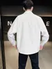 Chaqueta para Hombre Primavera 2025 Nueva Holgada Casual de Negocios Manga Larga Top Corto Casual Solapa Chaqueta