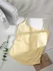 Polly Jia Fox Puro Deseo Dopamina Plisado Espalda Bonita Verano Ajustado Base Interior Camisola Chaleco Pequeño para Mujer