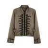 Jaqueta Feminina Bordada Estilo Europeu e Americano Outono 2026 com Detalhe de Nó 6041
