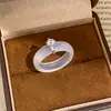 Anillo de Gelatina Anillo de Zirconia con Cruz Anillo para Dedo Índice de Gama Alta Nicho Nuevo Estilo Chino Retro Joyería Versátil para la Mano para Mujeres