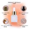 Em Estoque Frasco Dispensador de Líquido Original 15ml, Frasco para Óleo Essencial, Frasco de Vidro com Conta-gotas de Ombro Inclinado, Frasco para Sérum, Frasco para Amostra Cosmética
