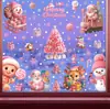 Decoraciones Navideñas Galleta de Jengibre Creativa Pegatinas Estáticas de Ventana para Escenario de Ventana de Centro Comercial Pegatinas de Vidrio de Papá Noel
