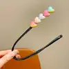 Haste de Cabelo Infantil 2025 Novos Acessórios de Cabelo para Meninas Adorável Adorno de Cabeça Meninas Coração Coque Haste de Cabelo