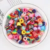 Cuentas de Resina Rayadas de Colores con Agujero Grande, Cuentas Espaciadoras de Colores Mixtos, Cuentas de Barril Rayadas Horizontales, Accesorios para Joyería de Cadena de Teléfono Móvil DIY, Cuerda para Cabeza
