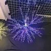 Luces de cadena LED tipo fuegos artificiales con control remoto y atenuación, luces decorativas de ambiente festivo con forma de árbol de Navidad