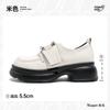 Tuopin 2025 Primavera Novo Mocassim de Solado Grosso Mary Jane Feminino Salto Grosso Estilo Britânico Sapatos Pequenos de Couro Tp464At