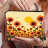 Bolsa Cosmética de Girasol Transfronteriza 2025 Multifuncional para Mujer, Bolsa Cuadrada Pequeña de Gran Capacidad, Bolsa Portátil para Artículos Pequeños, Bolsa de Aseo