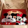 Alfombra de Piso para Boda Dibujo Animado Mickey Felpudo para Puerta de Entrada Boda Alfombra de Puerta Palabra Boda Decoración Festiva Roja Felpudo