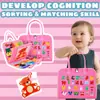 Placa de Aprendizagem de Feltro Infantil Transfronteiriça DIY Brinquedos de Educação Infantil Conjunto de Quebra-Cabeça Educativo Prática Placa Ocupada Atacado