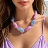 Collar Patchwork Ins de Joyería Yongge, Cadena para Clavícula Arcoíris Estilo Vacacional, Collar Estilo Bohemio