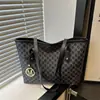 Bolso Tote de Gran Capacidad para el Trabajo, Bolso de Hombro Moderno Estampado, Bolso de Mano para Mujer, Bolso Retro de Nicho Coreano para Debajo del Brazo